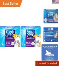 28 lbs of Multi-Cat Clumping Cat Litter with Advanced Odor Control  Fresh Scent
