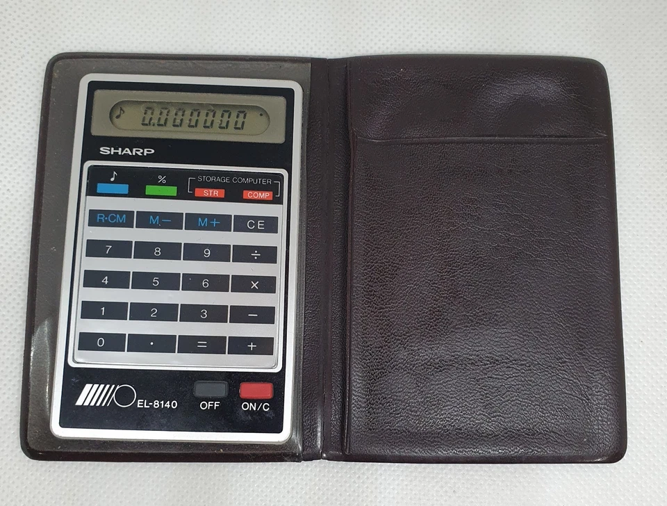 CALCULADORA SHARP EL-8140 ELECTRONIC CALCULATOR SHARP VNTAGE  - FUNCIONA - Imagen 2 de 4