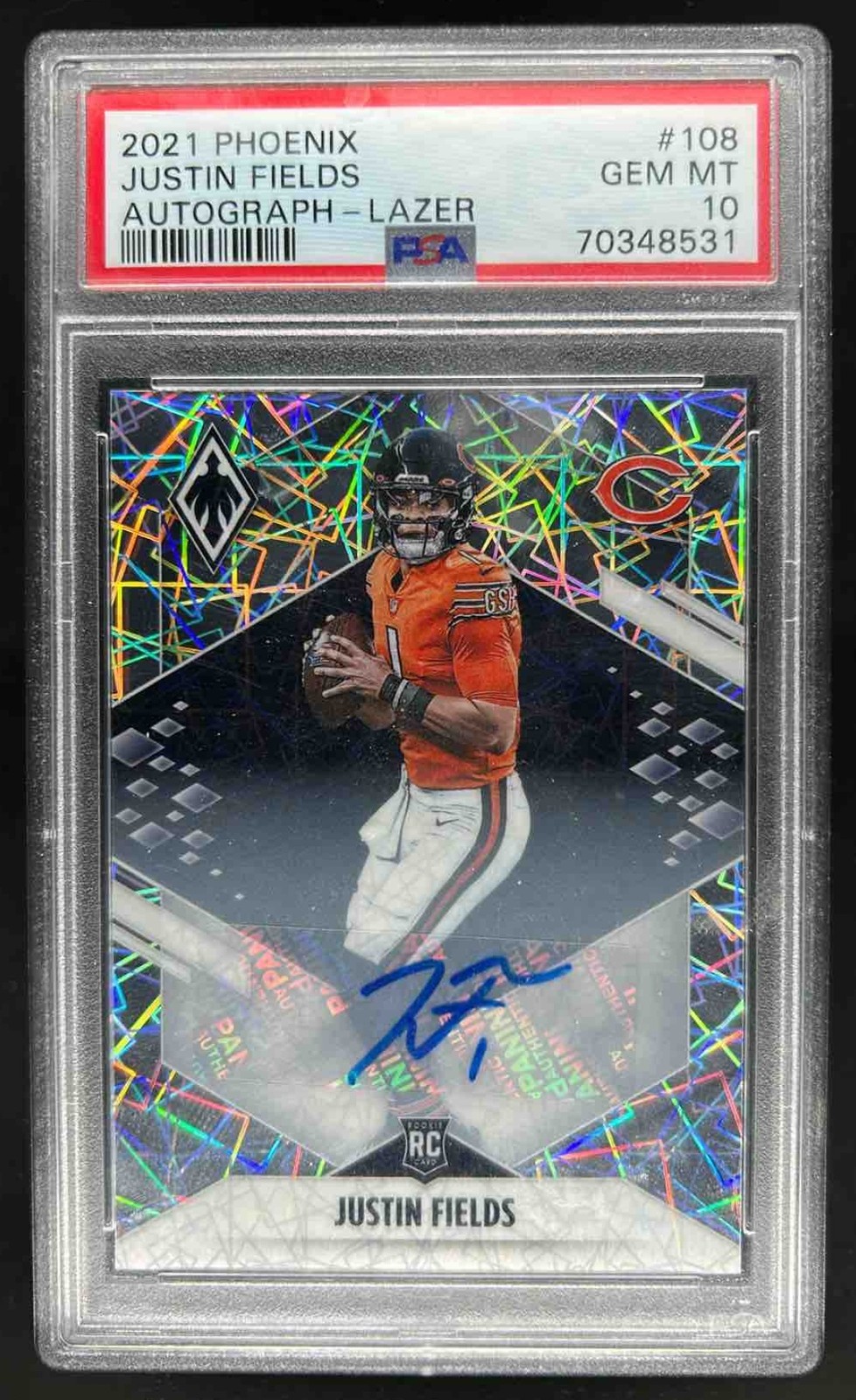 Justin Fields Panini Phoenix #108 Autograph-Lazer