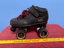 Riedell Carrera Black Speed Roller Skates size 7