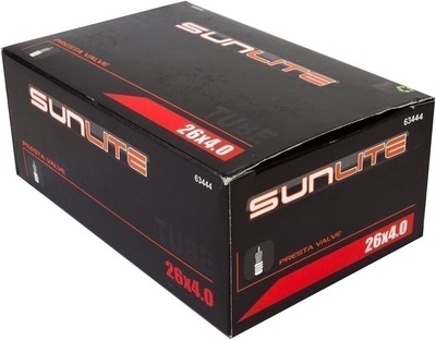 Sunlite Standard Presta Valve Tubes, 26 x 4.0 / 32mm, Black