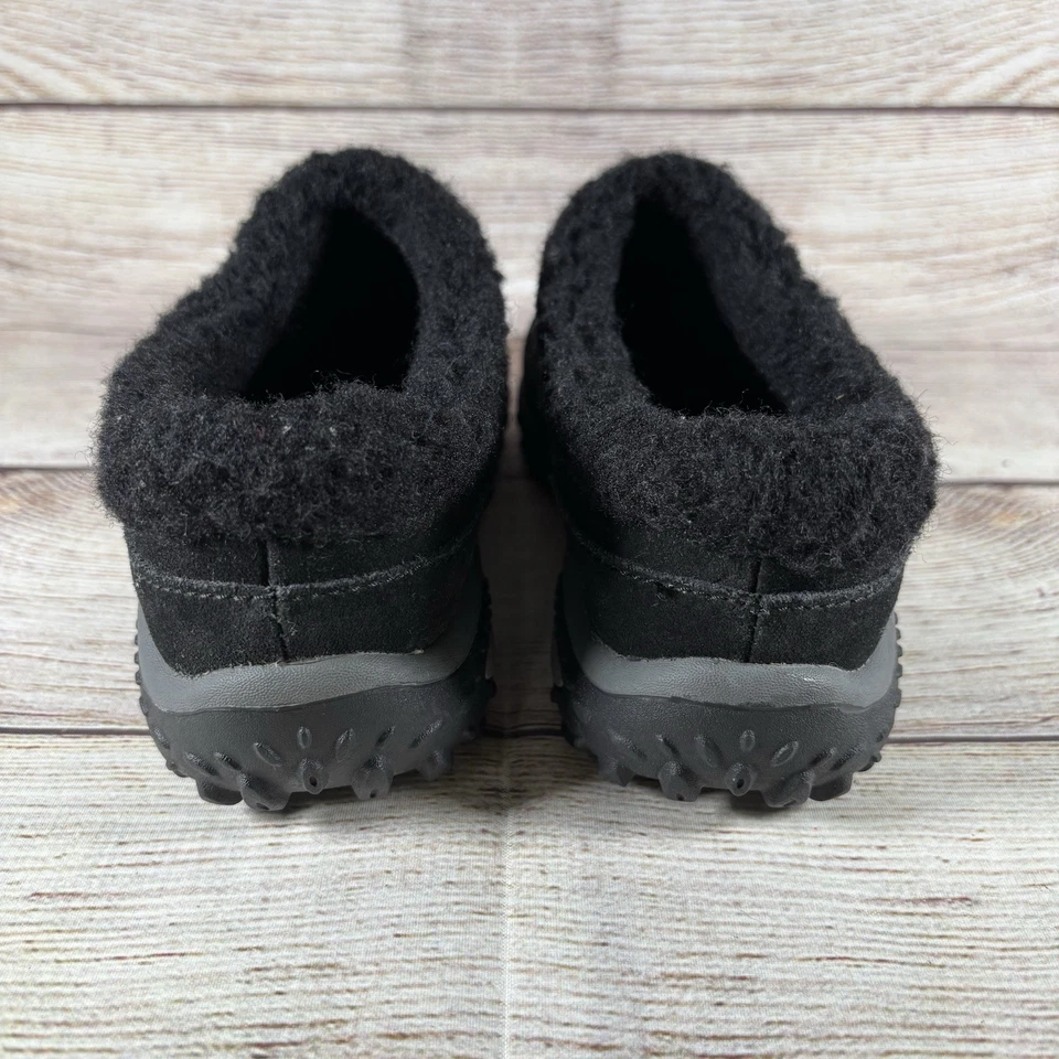 Tamancos Merrell Encore Frost Kids tamanho 1 camurça preta forrada de pele sintética - Imagem 4 de 4