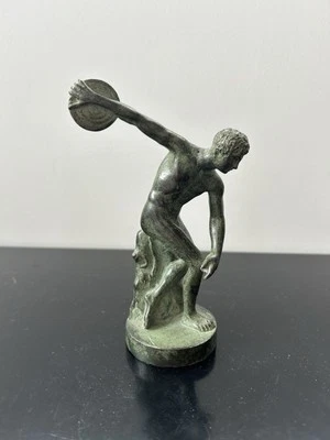BRONZE DISCOBOLE BELLE PATINE - Photo 1/4