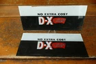 Vintage Original DX Lubricating Gasoline Motor Oil Gas Pump Ad Glass Sign - Pair