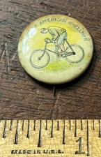 LEAGUE OF AMERICAN WHEELMEN, Bicycle,Pinback Button Whitehead & Hoag, PEPSIN Gum