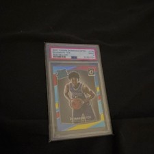 Panini 2017 Donruss Optic De'Aaron Fox Red & Yellow Rookie #196 PSA