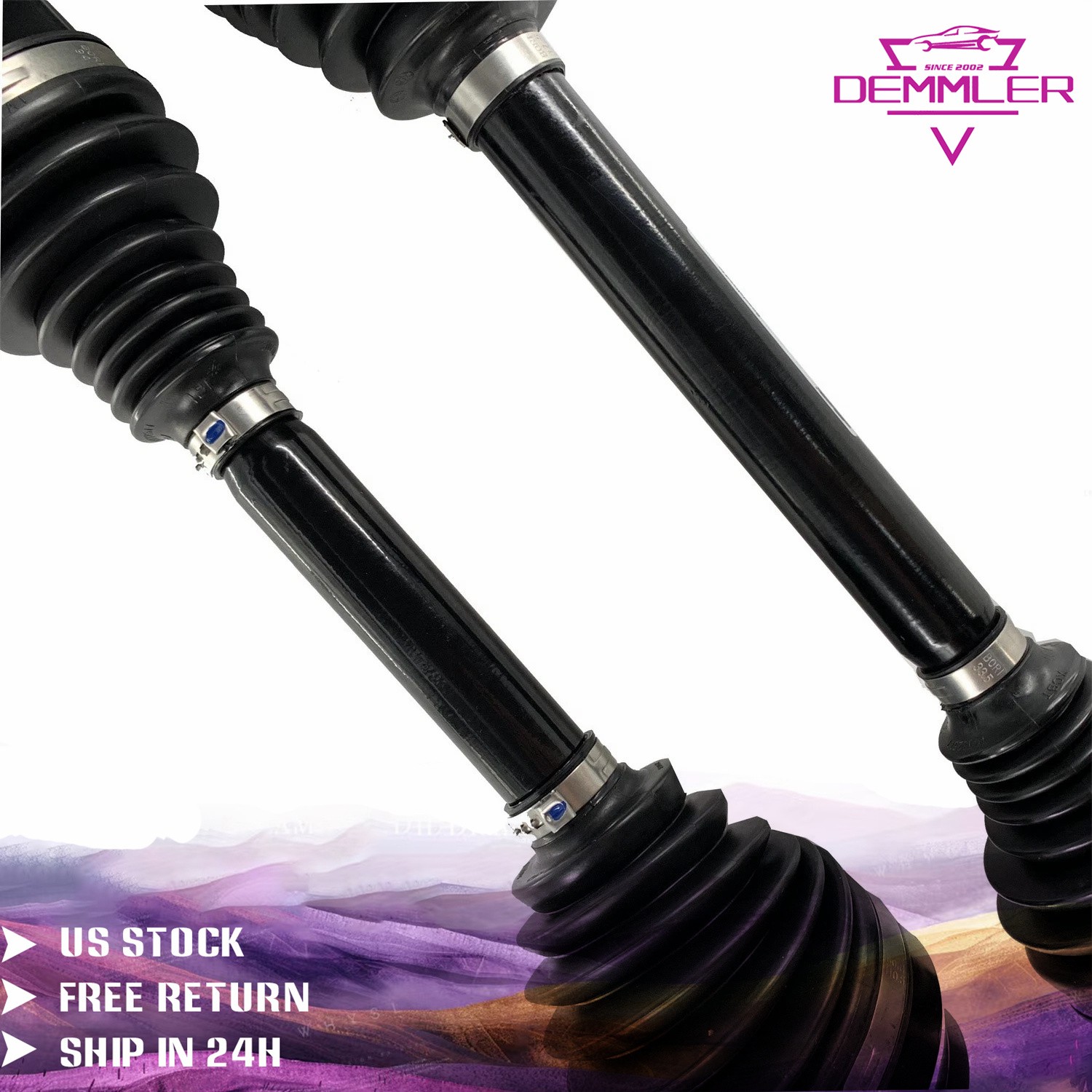 New Pair For Bentley Continental GTC 03-12 Front Axle CV Joints CVJ Drive Shafts