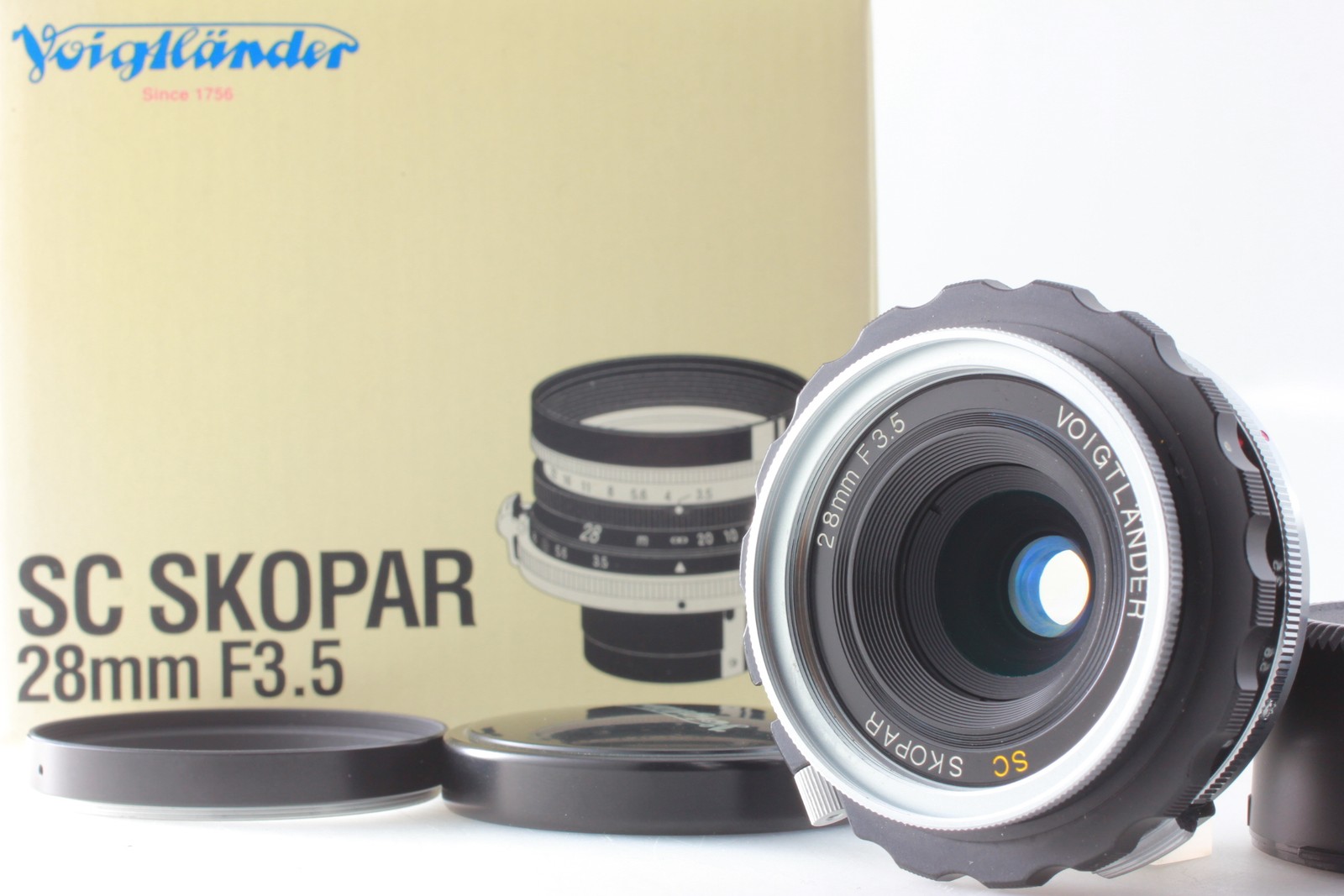 [N MINT in Box w/ Hood] Voigtlander SC SKOPAR 28mm f/3.5 Lens Nikon S From JAPAN