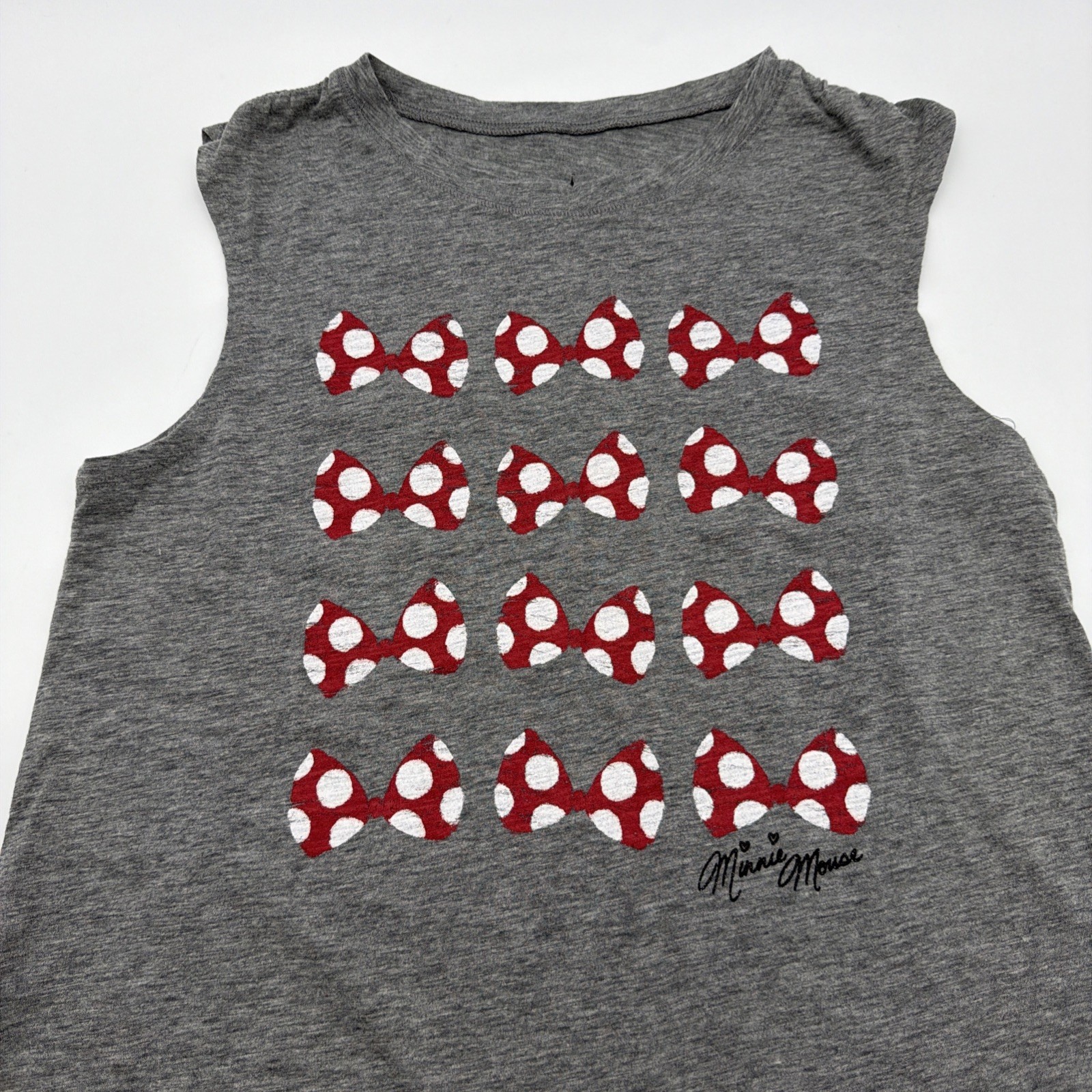 Disney Parks Authentic Tank Top Womem L Gray Graphic Print .#37913