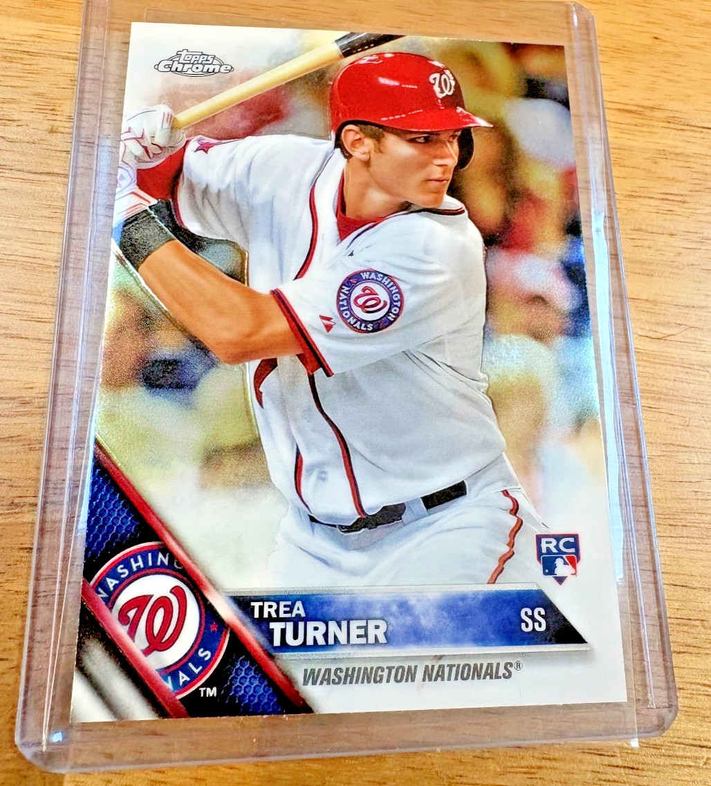 2016 Topps Chrome Trea Turner #32 ROOKIE