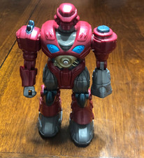 Cybotronix MARS Motorized Attack Robo Squad Walking Robot Red 7 Inches Tested