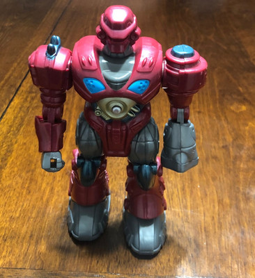 Cybotronix MARS Motorized Attack Robo Squad Walking Robot Red 7 Inches Tested