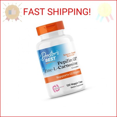 Doctor's Best PepZin GI, Zinc-L-Carnosine Complex, Non-GMO, Vegan, Gluten Free,