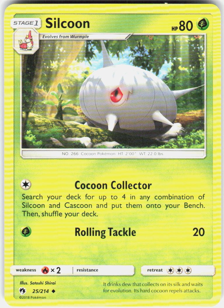Silcoon 25/214 SM Lost Thunder Pokemon