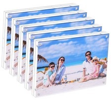 5 Pack Acrylic Picture Frame 5x7 Clear Double Sided Magnetic Picture 5x7"-5