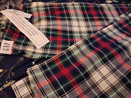NWT 2 Pairs Gap Kids Plaid and Star Wars Pajama Pants Girl's Size 12