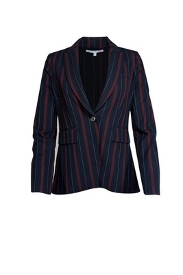 Veronica Beard - Navy & Red Stripe Single Button Blazer Sz 4