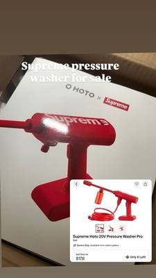#ad Supreme x HOTO 20V Pressure Washer Pro Cold Water Pressure Washer Red $150.00
