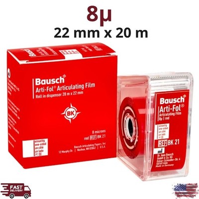 Arti-Fol II Dental Articulating Film 8 Micron 22mm x 20m Roll Single-Sided Bite