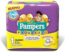 Pampers Progressi Couches Newborn Taille 1 (2-5 Kg) 4 Paquets 112 Couches