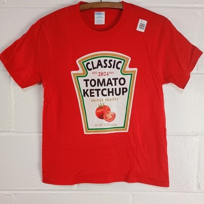 Classic Tomato Ketchup EST 2024 Condiment -  Red T-shirt Size Youth Medium (9/10