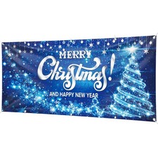 Christmas Garage Door Banner, 16 x 7ft Merry Christmas Garage Cover Large Xma...