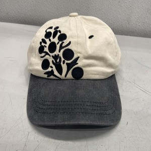 Free People Womens Baseball Cap Out of Bounds Adjustable Embroidered Black Logo