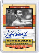 BOB COUSY 2003-04 UD LEGENDS UD LEGENDARY SIGNATURES CERTIFIED AUTOGRAPH