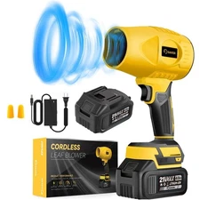Saker Handheld Cordless Leaf Blower 180000 RPM Portable Dust Cleaner 2x4.0Ah Bat