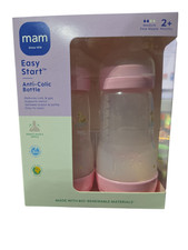 Mam Easy Start Anit-Colic Bottle- Pink - 2 Ct 9oz