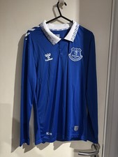 Image of Everton Home Shirt Long Sleeves Hummel Small NO SPONSOR
