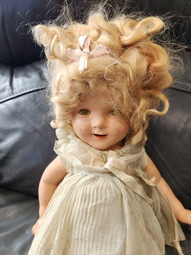 1930’s Ideal Shirley Temple Doll Composition 20 Inch Original Outfit - Picture 3 of 19