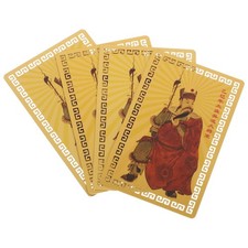 4 Pcs Golden Aluminum Magnesium Alloy Card for Luck and Protection