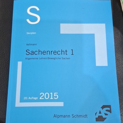 Alpmann Schmidt Skripten Sachenrecht 1 Skript Veltmann 20. Aufl. 2015