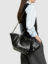 DeMellier The New York Leather Tote Bag MIDI  Croc Embossed