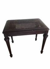 Mcm Wood Cane Side Table /Plant Stand Vintage...