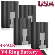 4-Pack V4 Battery for Ring-Doorbell Camera 2/3/4/3plus Spotlight Cam Replacement