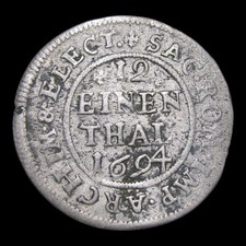 1694 1/12 Thalor Silver Saxony Foreign  Coin ---- #KK316