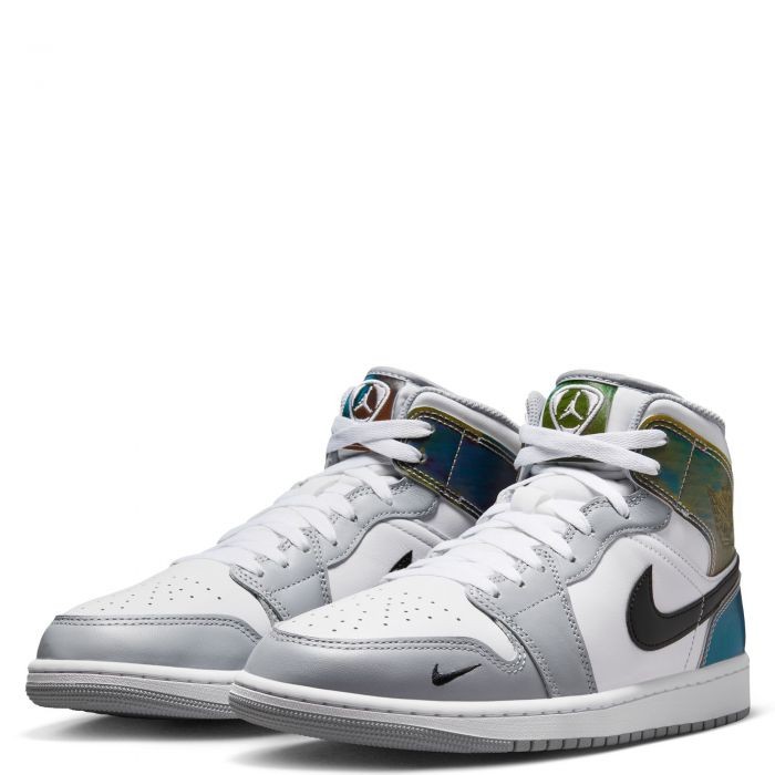 Nike Air Jordan 1 Mid SE Black White Wolf Gray IV2416-902 Men's