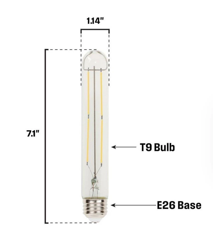 NEW - Westinghouse 75W Filament LED T9 Dimmable E26 Soft White Light Bulb 35188 - Image 2 of 4