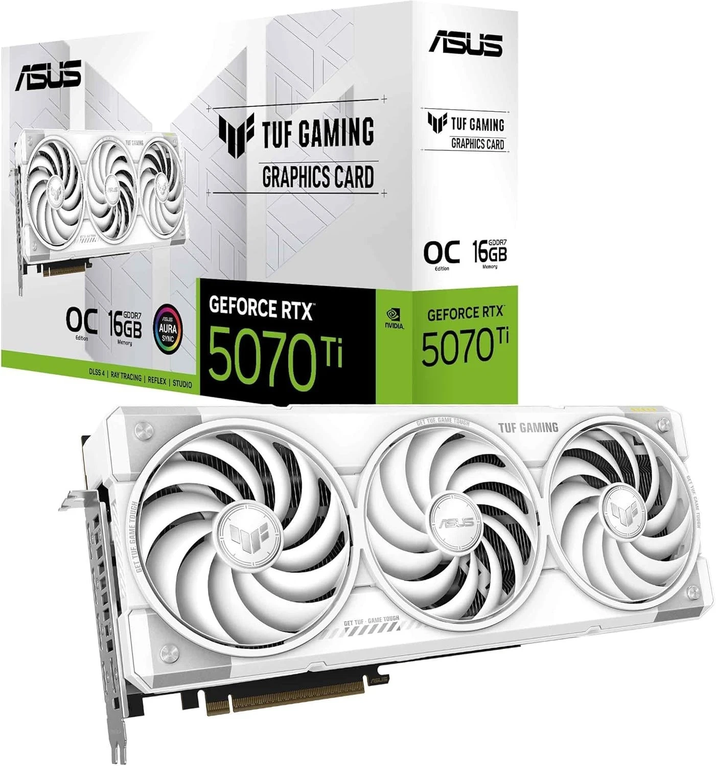 ASUS TUF Gaming GeForce RTX 5070 Ti OC Edition 16GB GDDR7 White Edition