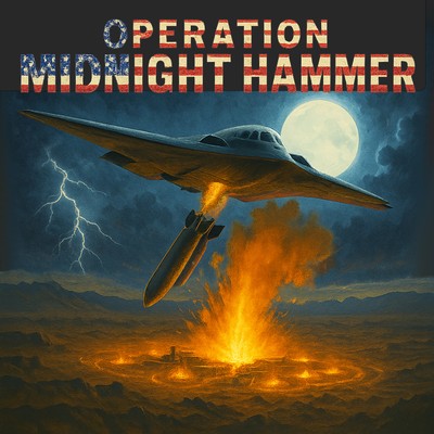 Operation Midnight Hammer Shirt B-2 Spirit Bomber Shirt Iran Nuclear Attack
