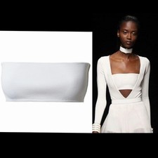 Ensemble haut de soutien-gorge blanc NEUF collection Balmain x H&M taille 38/US8