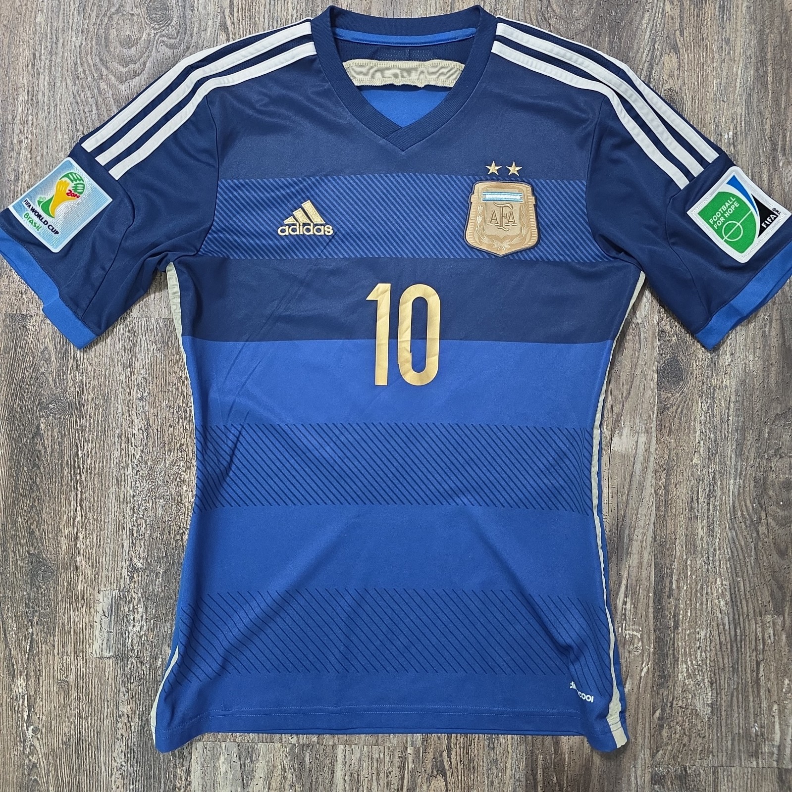 2014 Adidas Argentina Away Soccer Jersey Lionel Messi Men S World Cup Brazil