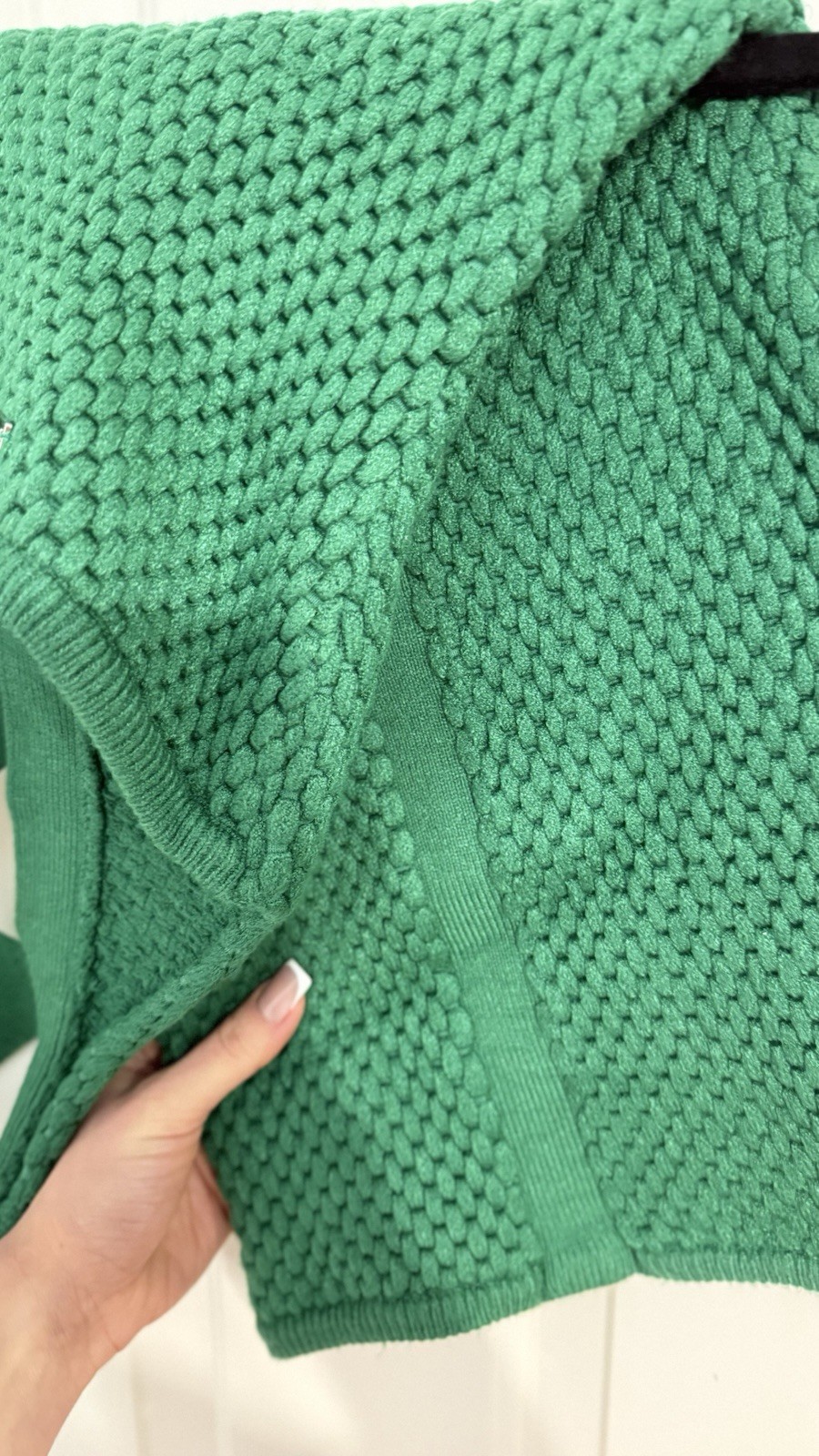 Maniere de Voir Women's Knitted Green Bodycon Dress Size M image 8