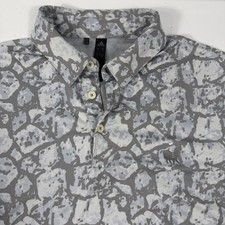 Adidas Camo Patterned Golf Polo Grey Mens Medium Talamore Golf Resort AOP