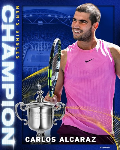 Carlos Alcaraz Official Nike 2025 US Open Tennis Player Issue Shirt HM6724-675 - 第 13/13 張圖片