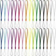 Assorted Colorful Nylon 32pc Hand Wrist Strap Lanyards - Lightweight, For
