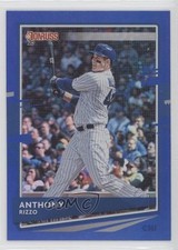 2020 Panini Donruss Back Variation Holo Blue Anthony Rizzo (Chi-Town) #132 6ks