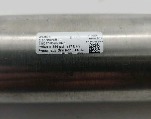 Parker - 49J873 - Cilindro de aire de doble acción de 2" diámetro - 6" carrera - 1/4" NPT - Imagen 2 de 4